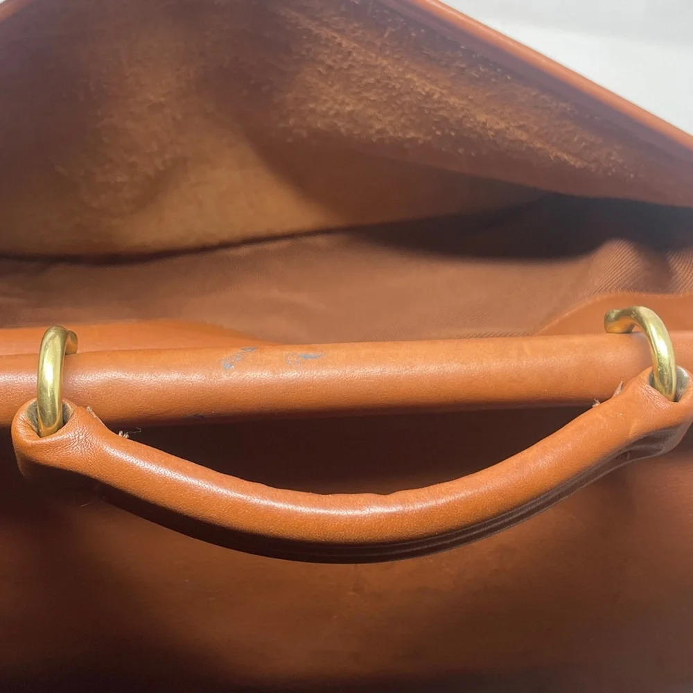 Vintage Coach Dowel British Tan Leather Laptop Briefcase #5297🖤